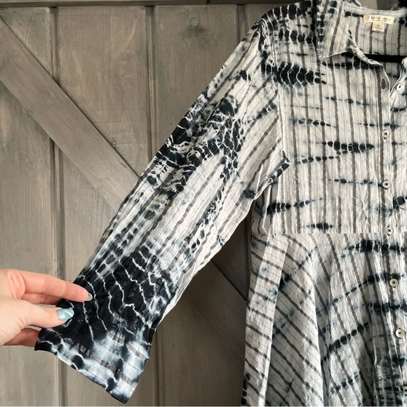 Navy Tie‎ Dye Fairy Hem Tunic whimsical boho handkerchief Whimsigoth XL - Picture 5 of 14